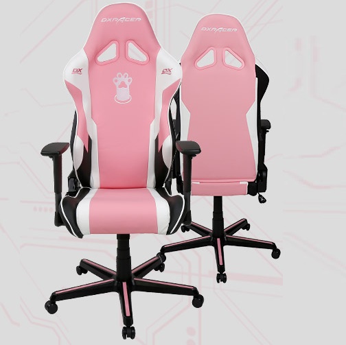 DXRacer OH/RZ95/PWN SPECIAL EDITION Pink Paw Print Conventional