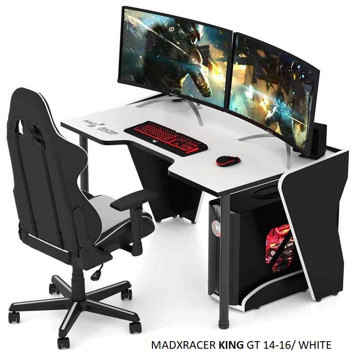 MaDXRacer KING GT/WHITE – профессиональный игровой стол