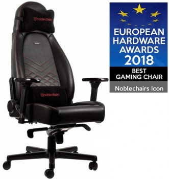 Кресло Noblechairs ICON PU Leather / black-red